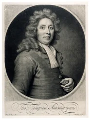 Portrait of Thomas Tompion (1639-1713) engraved by John Smith